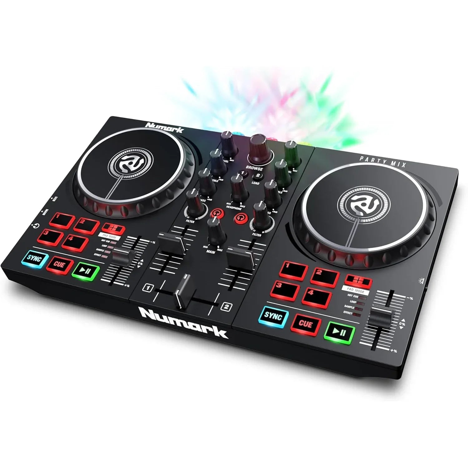 Numark Party Mix DJ Controller with Built-in Lights - Gomix Brands Outlet